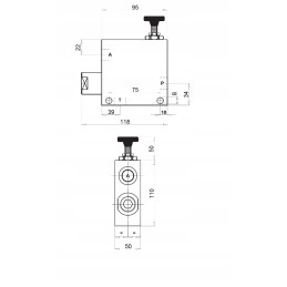 Hidraulinio vožtuvo srauto reguliatorius vrfc3 3 4