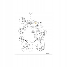 Rankenos užrakto trosas jcb 3cx 4cx 910 60106