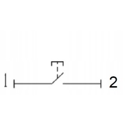 Kėlimo mygtuko jungiklis, apvalus, geltonas