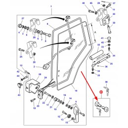 3902370m91 durų spynos cilindras su raktu