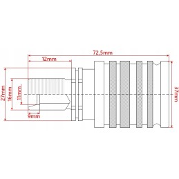 Greitų jungčių rinkinys euro lizdas ilgas m16 kištukas