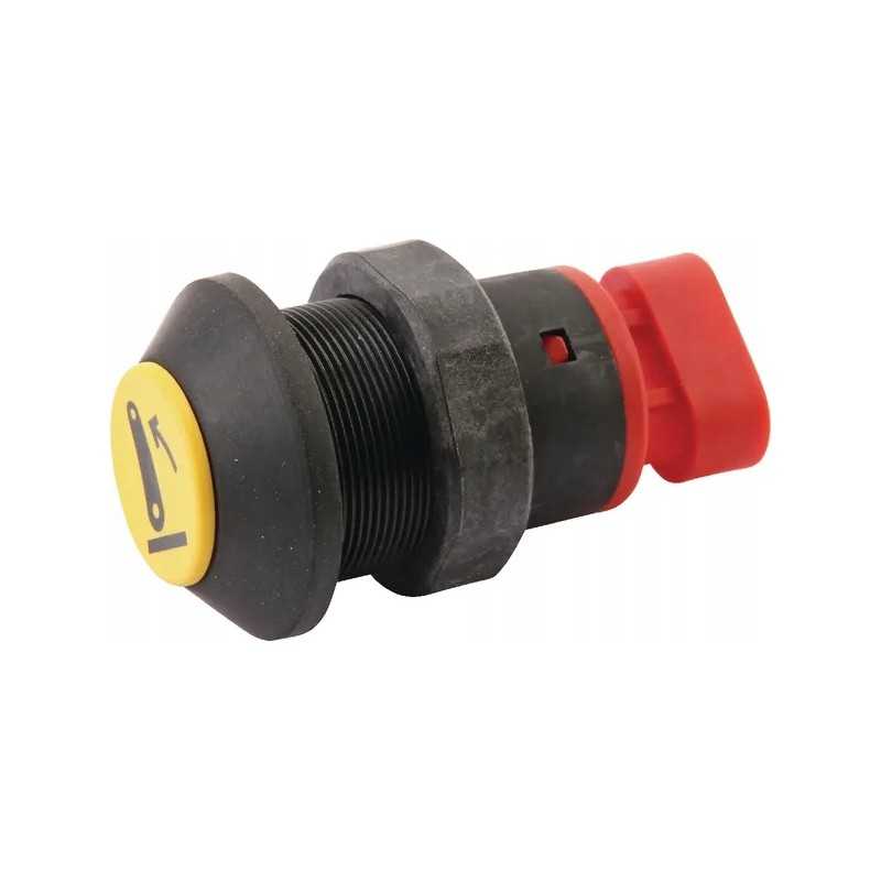 Kėlimo mygtuko jungiklis, apvalus, geltonas