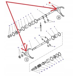 3796580m6 pavarų perjungimo šakė