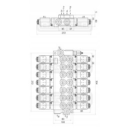 Skirstytuvas hydr 7z50 7xa1 12v 4xjoy badestnost