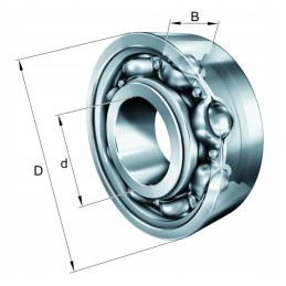 Rutulinis guolis paprastai 25x47x12 mm ina fag