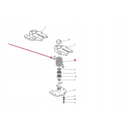 F718701030040 dešinės priekinės ašies spyruoklė