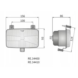 Wesem priekinis žibintas 156x93 deutz pats re 34400