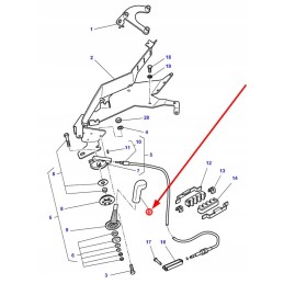 3785000m1 plastikinė rankena rankinei droselio svirtiei