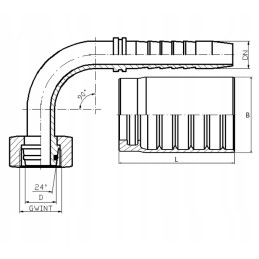 5x kampinė įvorė m14 su žarnos įvore dn6 1 4