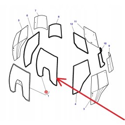 4353698m1 priekinio stiklo sandariklis