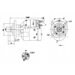 Perkins starteris su pavara 12v 2 7kw 10z 10