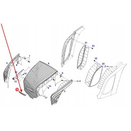 945500020610 Fendt priekinė emblema