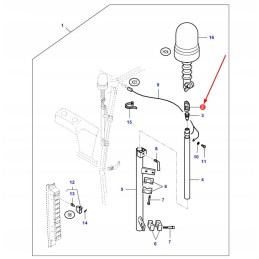 V31085100 įspėjamosios lemputės laikiklio dangtelis