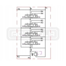 Elektros skirstytuvas 4 sek 40l 12v valdymo pultelis