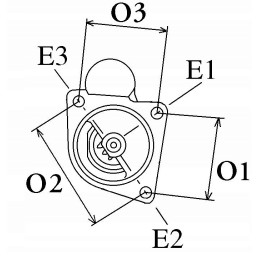 Starteris hc cargo jcb cat 110615 12v 2 8kw