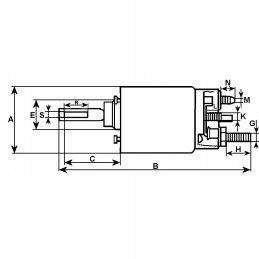 Starterio solenoidas 16 907 772 žemės ūkio reikmėms