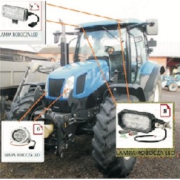 LED darbo lempa Case New Holland 4000 lum kokybės