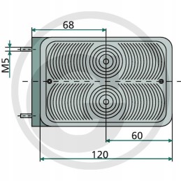 Kairysis priekinis žibintas cobo korpusas deutz landini mf