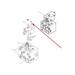 3909547m1 hidraulinio bloko šešiabriaunis varžtas