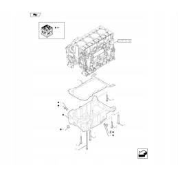 Alyvos išleidimo varžtas new holland case 4894139 cnh