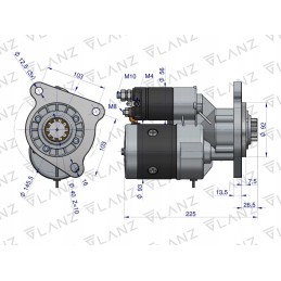 Magneton mf3 massey fer starteris su reduktoriumi