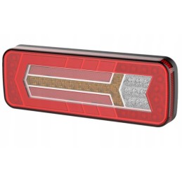 Galinis žibintas, dinaminė kryptis, 61 LED, 6 funkcijos