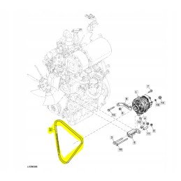 V formos diržas John Deere 3033r 3038r lvu29376