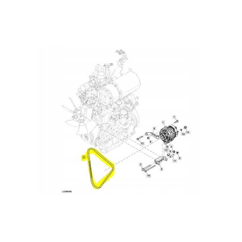V formos diržas John Deere 3033r 3038r lvu29376