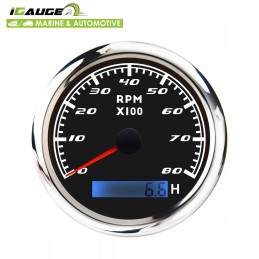 Tachometras 0 8000 aps./min laikrodis su darbo valandomis 85mm