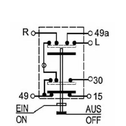 Apvalus avarinės šviesos mygtukas