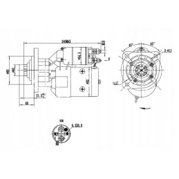 Perkins starteris su pavara 12v 2 7kw 10z 100