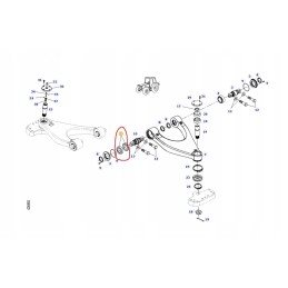 Sukamosios svirties guolis, plikas Fendt 50x80x20