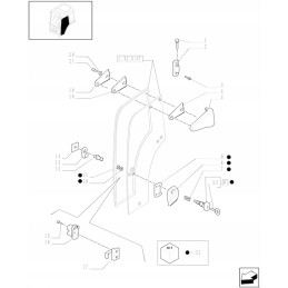 Durų vyrių plokštės korpusas new holland td 87620253