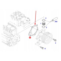 Fendt f119200610040 vandens siurblio tarpiklis originalus