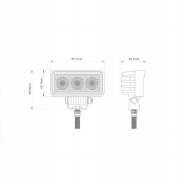 Darbo lempa 3LED halogeninis potvynis 7 1w 10 30v 630lm
