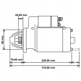 Starteris 12v 3 0kw deutz fahr 01182233