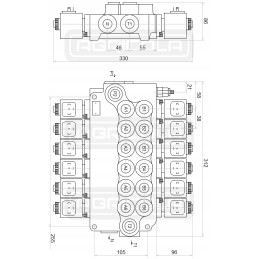 Hidro skirstytuvas 6z80 6xa1 24v pan badestnost