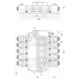 Hidraulinis skirstytuvas 5z80 5xa1 24v pan badestnost