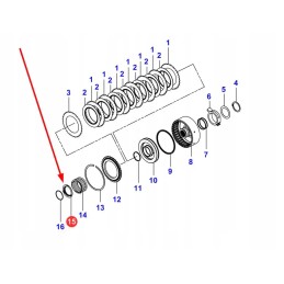 3699434m1 metalinis sankabos žiedas