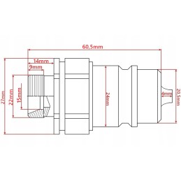 Euro greitųjų jungčių rinkinys, M22 lizdas, M22 kištukas