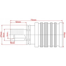 Euro greitųjų jungčių komplektas, M18 lizdas, M18 kištukas