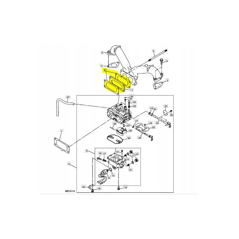 Kawasaki john deere m141357 kolektoriaus tarpiklis