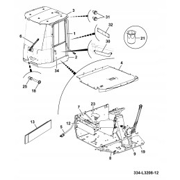 Durų amortizatorius jcb 3cx 4cx 331 46388