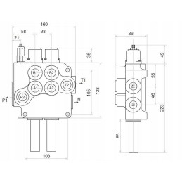 Atviro krautuvo komplektas 80l, stūmoklis l 3000