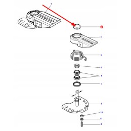 F835700030010 priekinės ašies tvirtinimo dangtelis