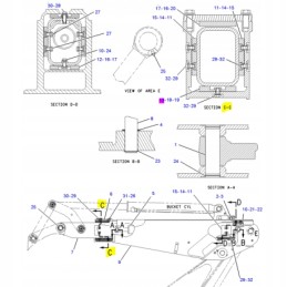 Galinis prailginimo sklendė 15 mm storio cat 432d 428c 442d 1873828