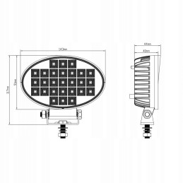 Darbo lempa 27led potvynio jungiklis 12 24v 2500lm
