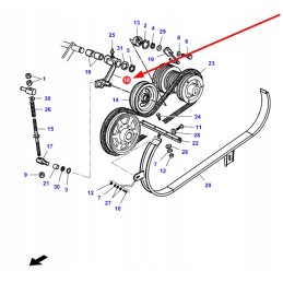 La323378050 iškrovimo pavaros įtempiklio svirtis