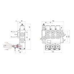 Hidraulinis skirstytuvas 3s 40l 3xa1 badestnost