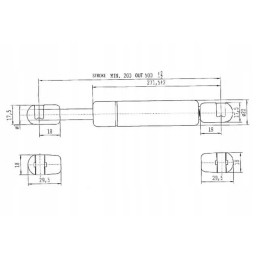 Ca592285 dujinė spyruoklė 500mm 150n tipo c